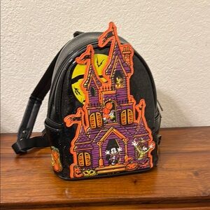 Haunted House Black Backpack